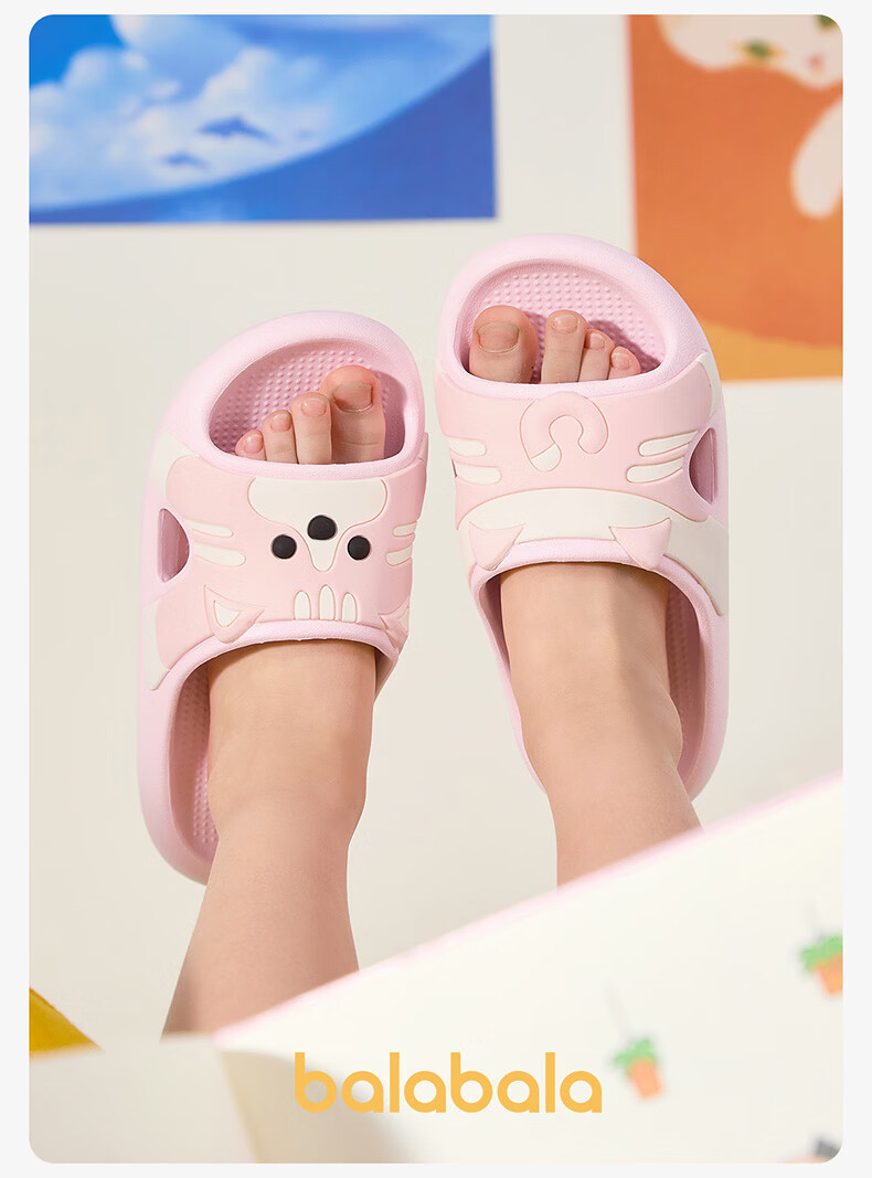 Balabala Kids Cartoon Summer Indoor Bathroom Cute Boys Girls Slippers Sandals for Older Children 16