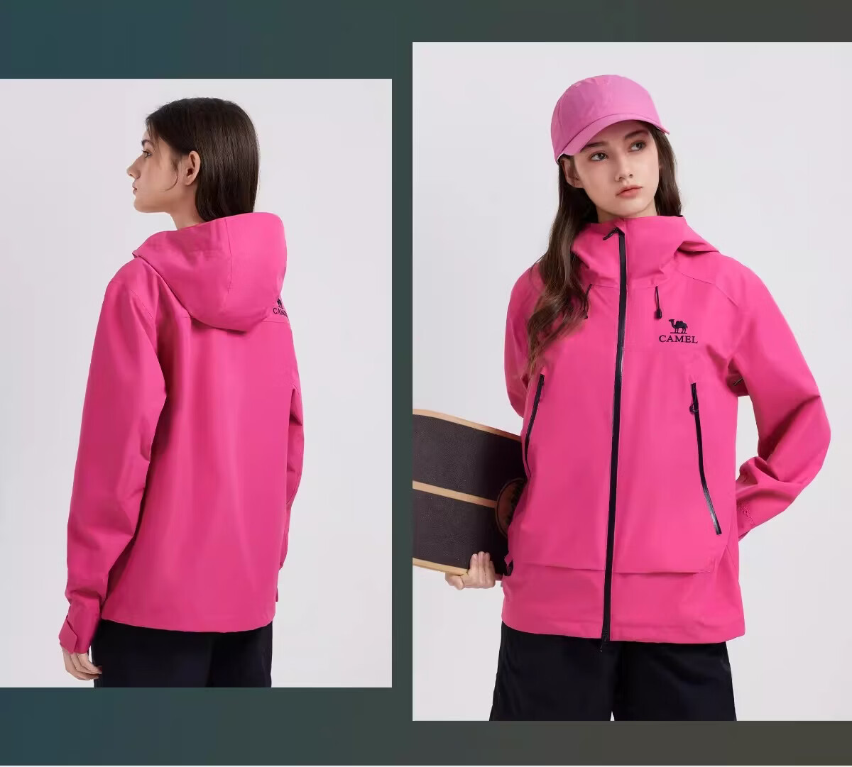 CAMEL Zhangjiajie Qixing Mountain Outdoor Challenge Edition Color Shell Waterproof Hard Shell Jacket for Men 38