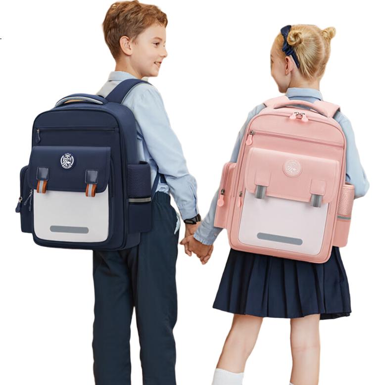 SNOOPY Elementary School Backpack for Boys, Spine-Protecting, Load-Reducing, Ultra-Lightweight, Large Capacity Shoulder Bag, Small Size in Pink