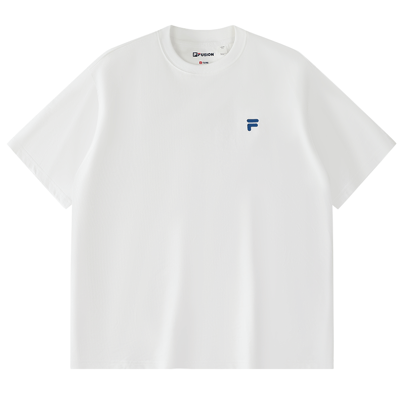 FILA FUSION Trendy Couple Short Sleeve T-Shirt Summer Loose Cool Breathable Unisex Top