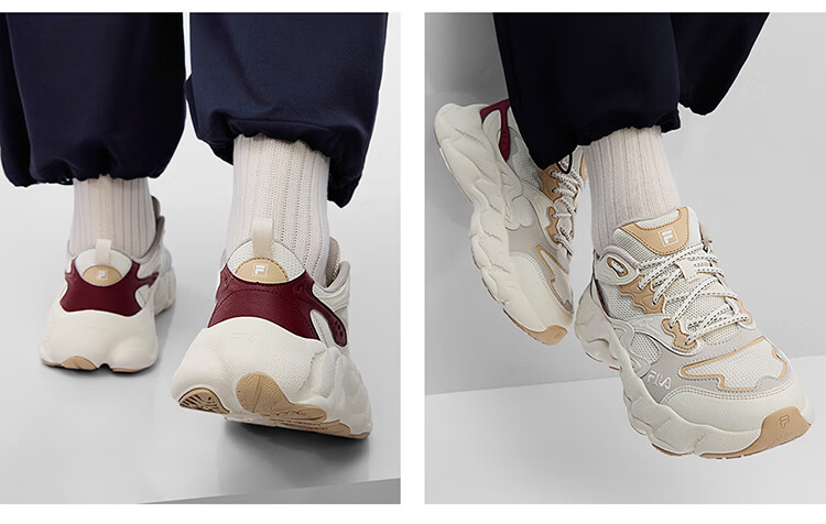 FILA Official Yang Mi Same Style Fern 2S Women's Dad Sneakers 2026 Spring Casual Platform Sports Shoes 26