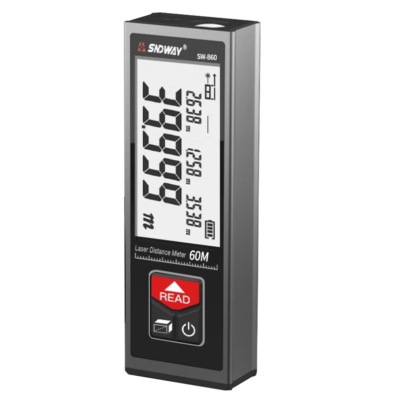 SNDWAY Laser Distance Meter High-Precision Mini Electronic Ruler Infrared Home Measurement Tool for Renovation and Real-Time Distance Measuring