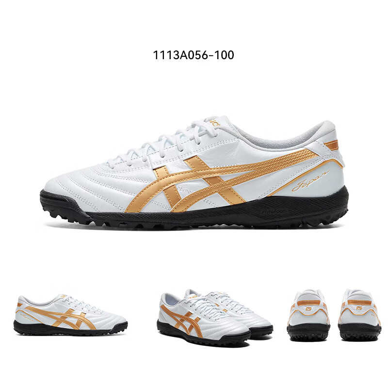 Asics Soccer Cleats, Kangaroo Leather, Turf Studs, Men's Model C3 1103A121-400, Size 44 6