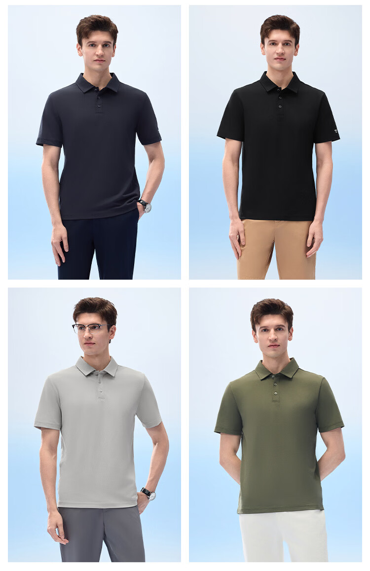 Thumb White Small T Comfortable Short Sleeve Polo Shirt Men 26 Spring Summer Breathable Business Casual White Small T Bright White M 19