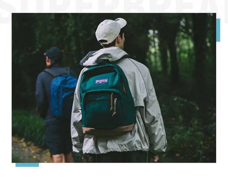 JANSPORT Jasper Backpack Women Laptop Bag Men College Student Schoolbag Twilight Vintage Leather 4QVA7S1 8
