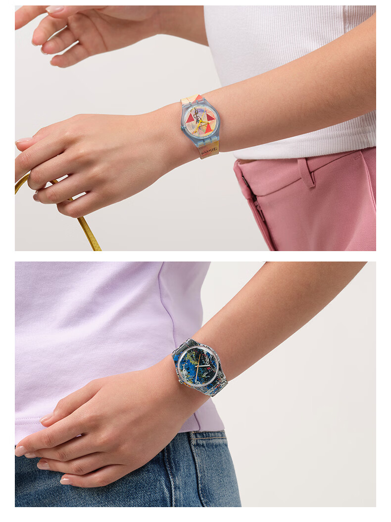 Swatch Swiss 26th Anniversary New Museum Collaboration Color-Changing Watch Graduation Gift for Girlfriend Trendy Unisex Quartz Watch 13