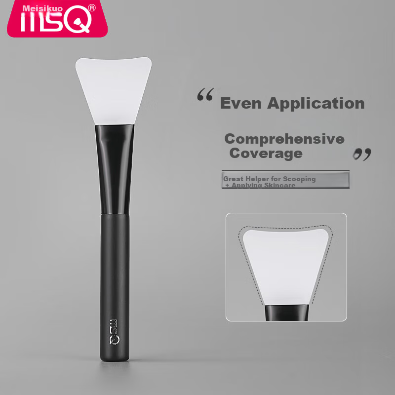 MSQ Silicone Face Mask Brush for Applying Facial Masks, Sake Lees Spa Mud Mask Makeup Tool