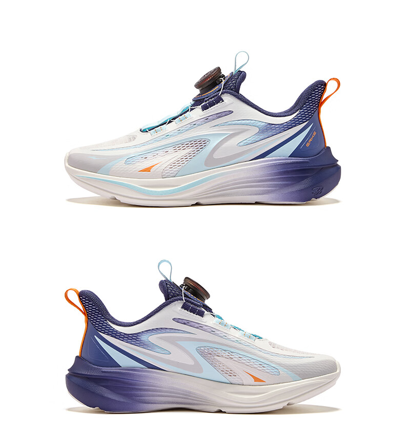 ERKE Kids Breathable Sports Shoes Boys and Girls Children's Cushioning Durable Running Shoes Microcrystalline White/Snow Cream/Aqua Green Size 36 41