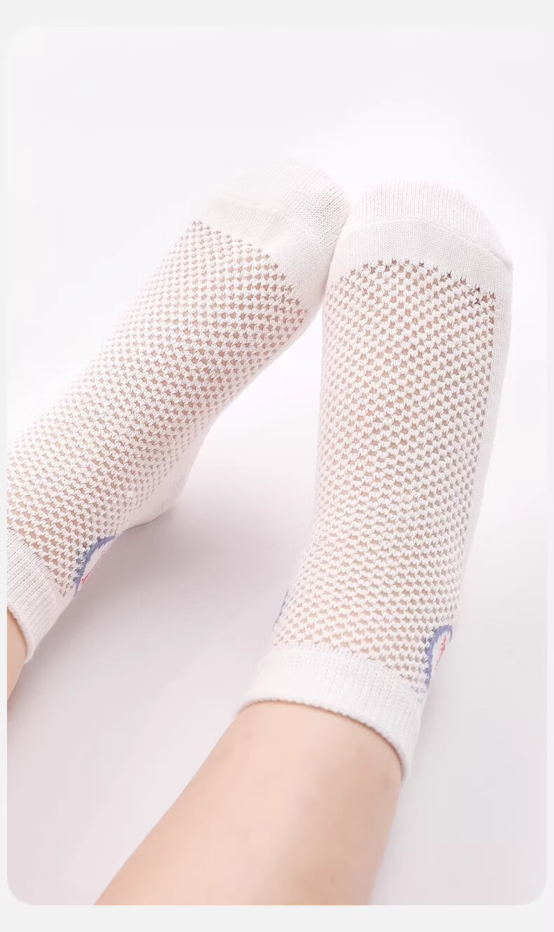 Mianqixiong Boys' Summer Thin Cotton Socks, Ultra-Thin Mesh Breathable Pure Cotton Short Socks for Little Boys and Babies 6