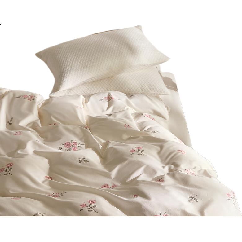 Пододеяльник LOVO Luolai Home Textiles, 100% хлопок, двуспальный, 200x230 см, розовый