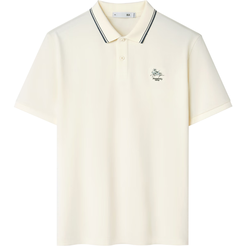 HLA Hailan Home Men's Polo Shirt 2026 New Year Dunhuang Series Cool Moisture-Wicking Embroidered Short Sleeve Summer Shirt