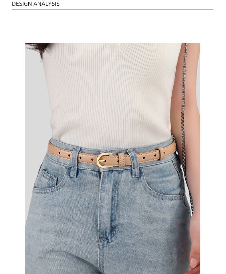 Viney Women's Genuine Leather Slim Waist Belt Decorative Skirt Belt Pin Buckle Luxury Casual Jeans Belt Birthday Gift 8