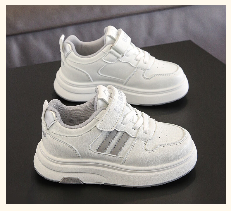 Baba Duck Girls' Children's Sports Shoes Boys' Fashion Casual Sneakers Kids' Versatile White Purple Sneakers Size 34 Model 51862 10