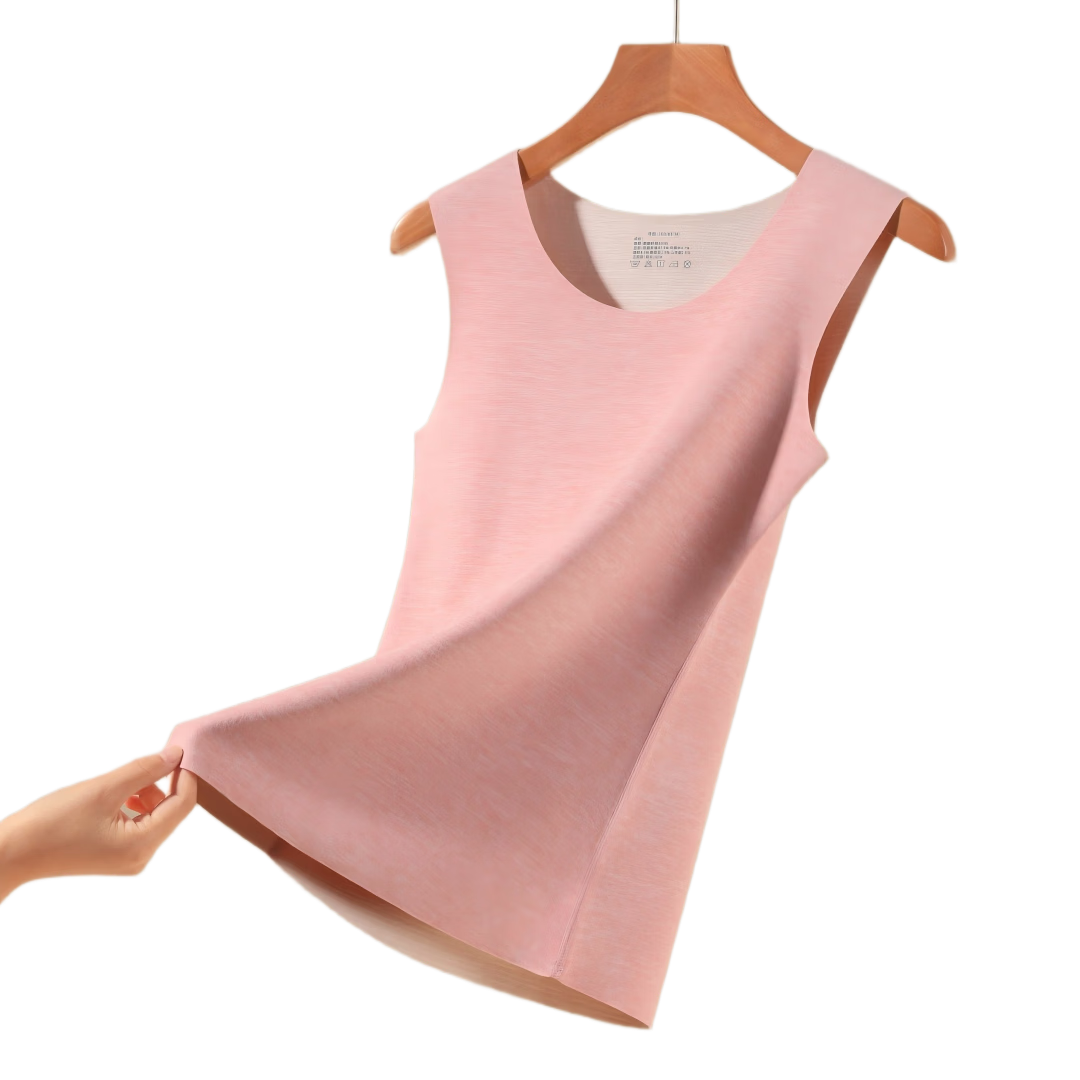 Urban Beauty Women's Thermal Vest Autumn Winter Seamless Derong Heated Fleece Cashmere Silk Base Layer Thermal Vest