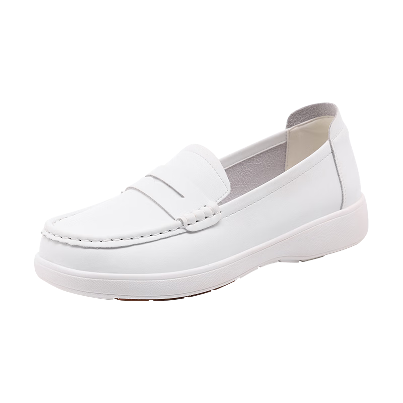 Red Dragonfly Women's Durable Soft-Soled Nurse Shoes Slip-On Lightweight Workplace White Sneakers WTB162431 White Size 36