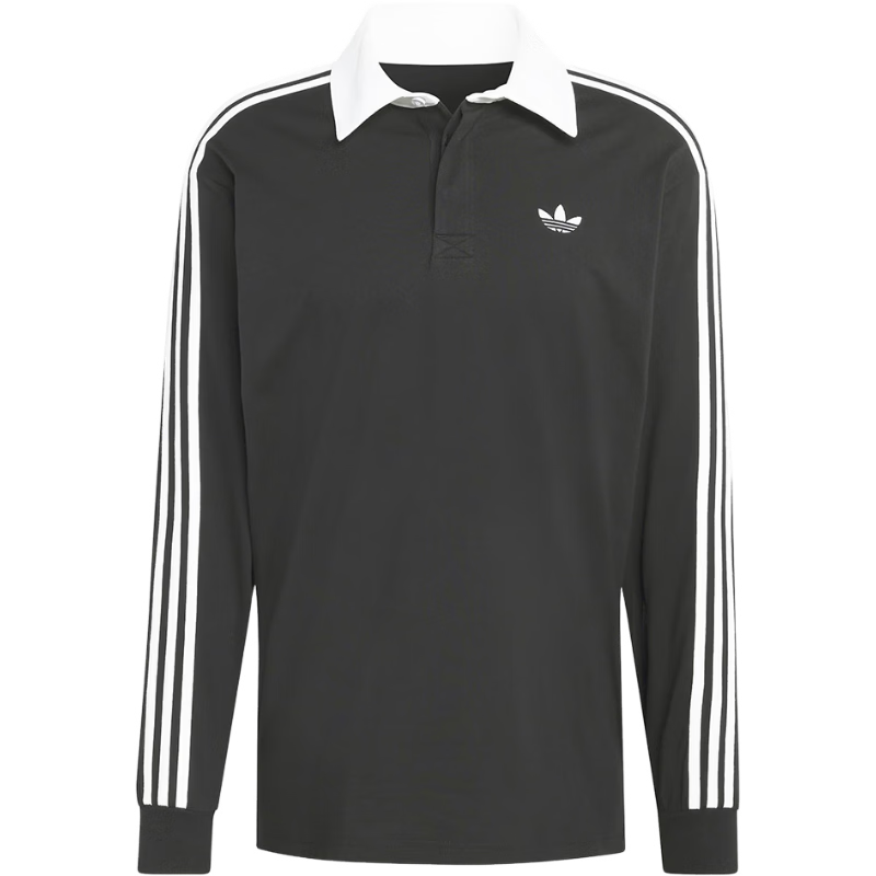 Adidas Originals Men's 3S PL Long Sleeve Polo KE3576 Black L