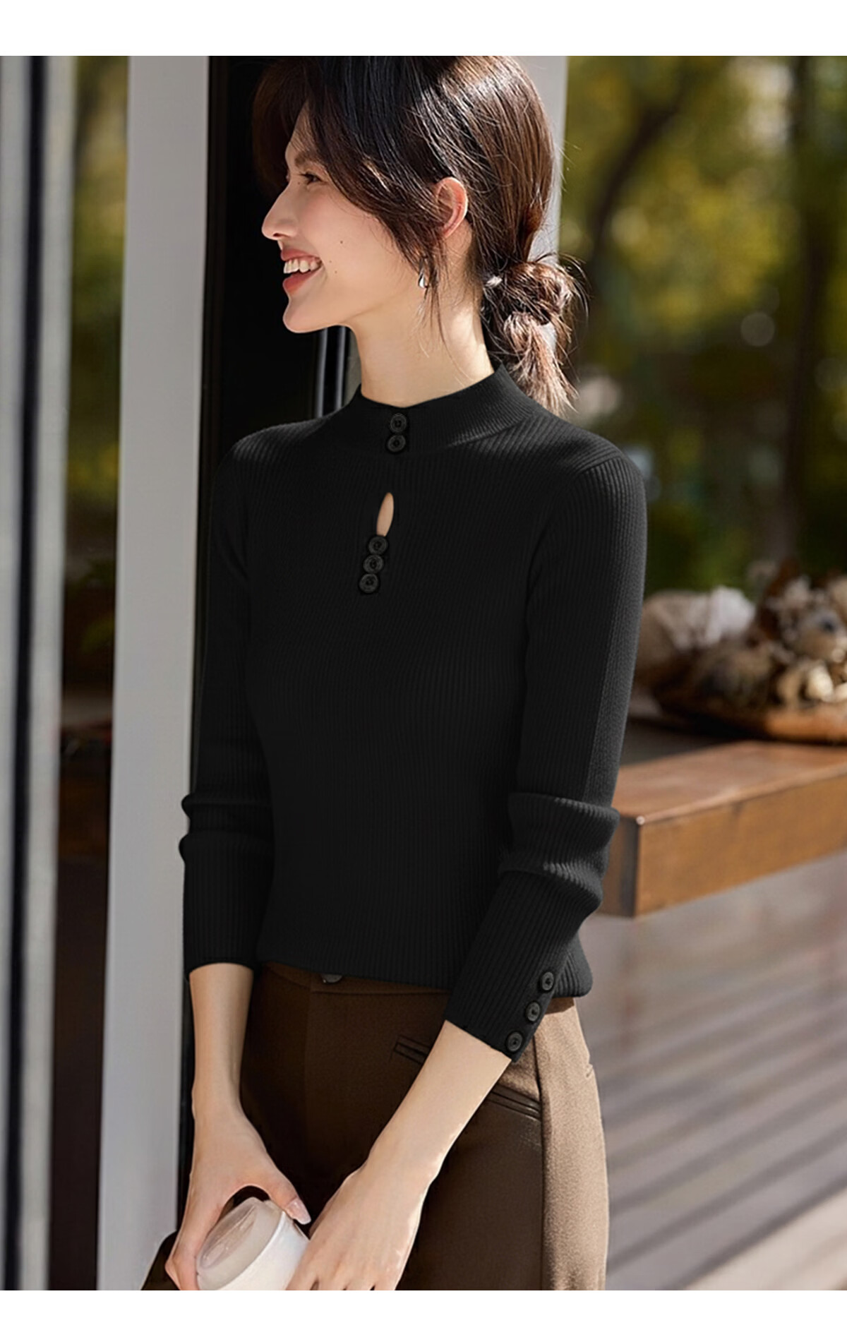 She Enjoy Women's Knitwear Half Turtleneck Slim Fit Solid Color Sweater Autumn Winter Base Layer T54Z121 15