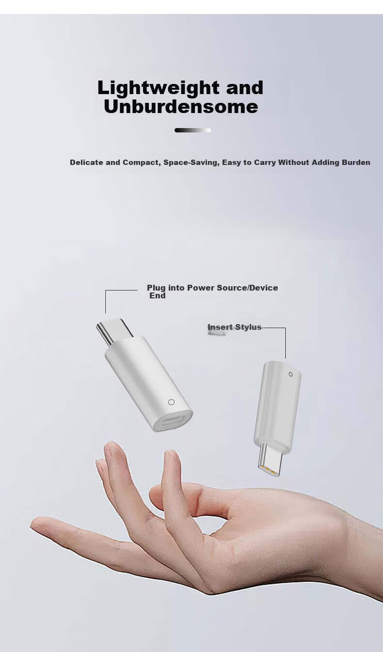 Masentek Apple Pencil Charging Adapter for 1st Gen Apple Stylus Bluetooth Connection iPad 10th/11th Gen Converter Tablet Touch Pen Charging Cable iPhone 6