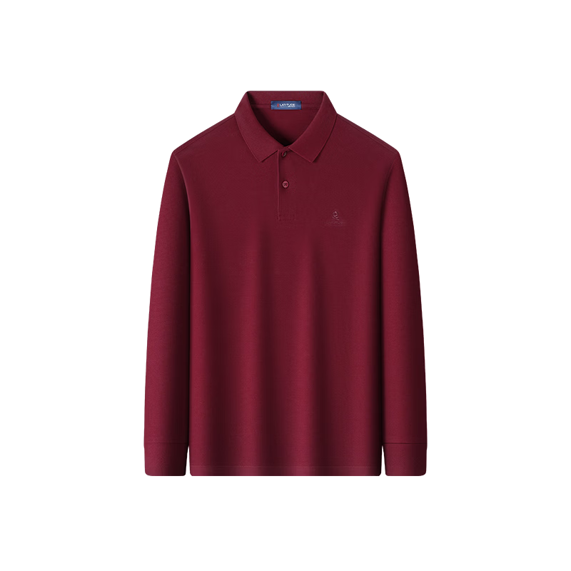 MONTAGUT Men's Long Sleeve Polo Shirt Spring Collar Xinjiang Cotton Skin-friendly Business Casual T-shirt Mist Gray 2XL