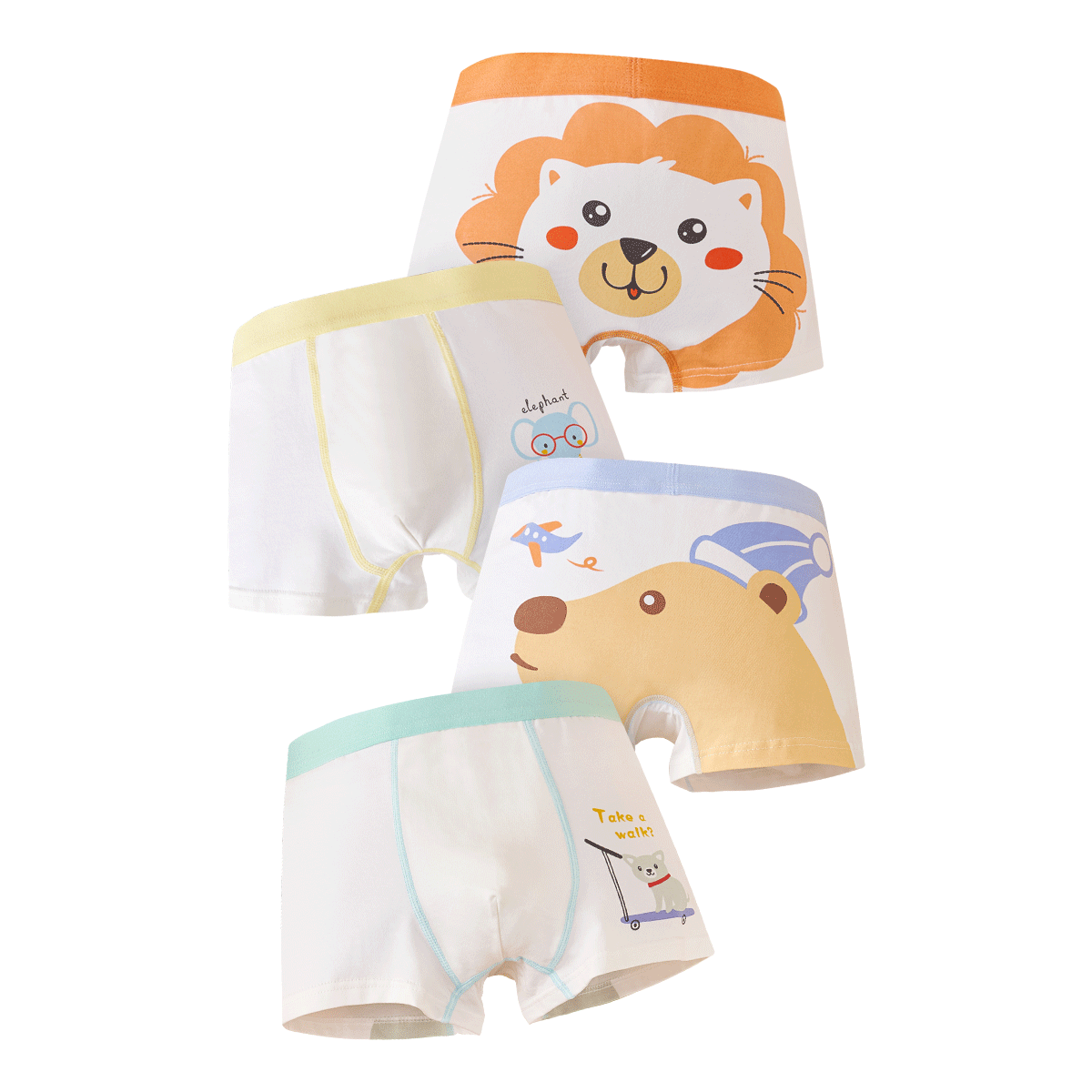 Little Pig Banner Boys' Underwear Xinjiang Long-Staple Cotton Class A Boys' Mid to Large Size Youth Baby Boxer Shorts