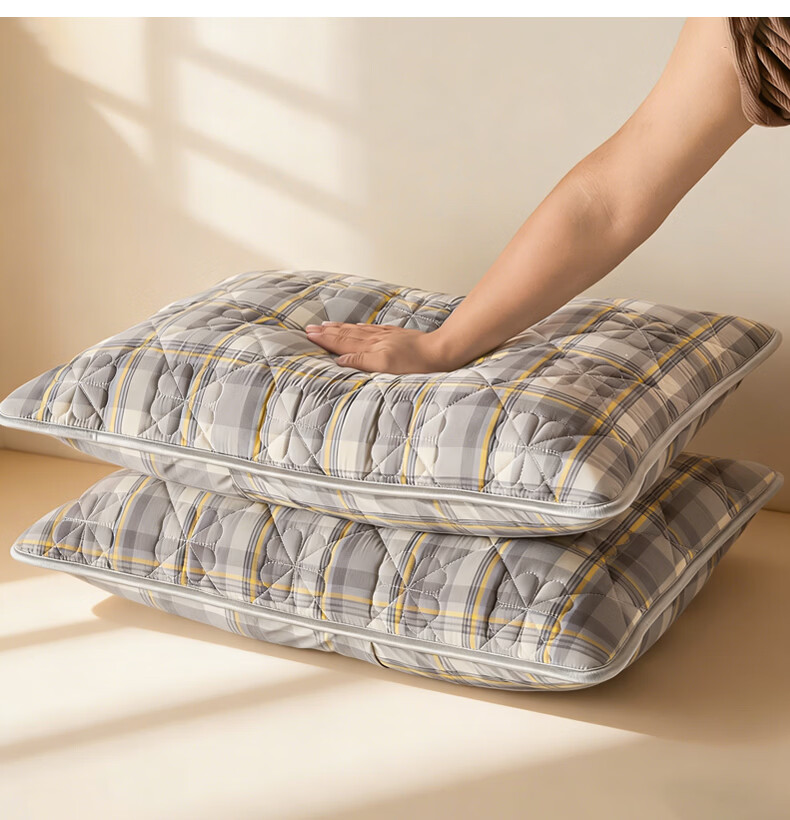 Miiow 100% Cotton Pillowcase Set of 2 Home Use Pure Cotton Pillow Covers with Inner Core 48cm x 74cm 13
