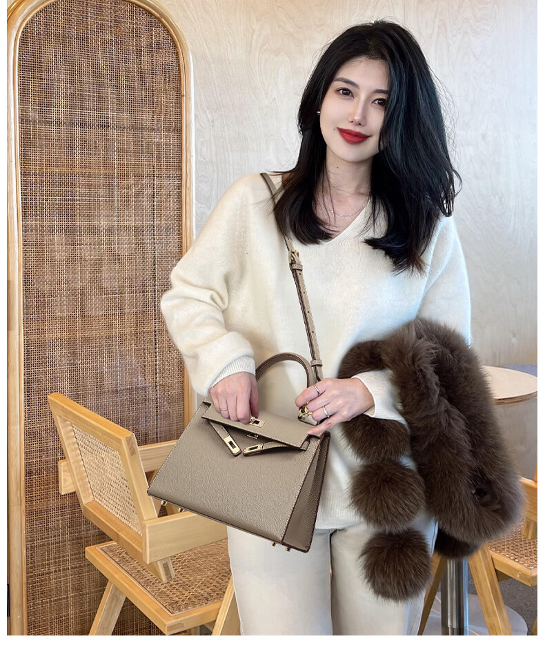 Viney Leather Kelly Bag Luxury Women's Crossbody Shoulder Bag Birthday Gift for Girlfriend Wife 10