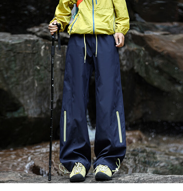 SWAMP AREA Mountain Outdoor Men's Spring Summer Functional Waterproof Lightweight Softshell Hiking Pants KS693 Black M 2