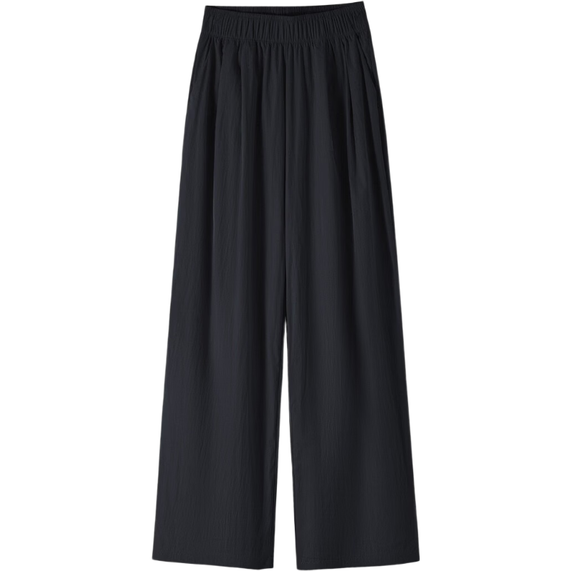 Jeanswest Casual Pants for Women, Summer Trendy Loose-Fitting Draping Solid Color Versatile Yamamoto Wide-Leg Pants, Pink, Size L