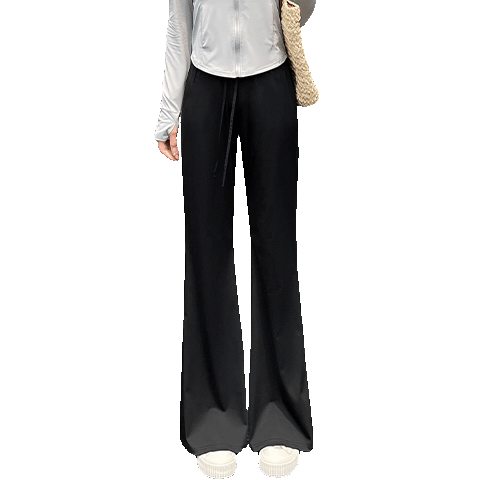 Modal Flared Pants for Women 2026 Spring Summer New Sun Protection Pants UPF50+ High Waist Slimming Ice Silk Quick-Dry Casual Wide-Leg Pants