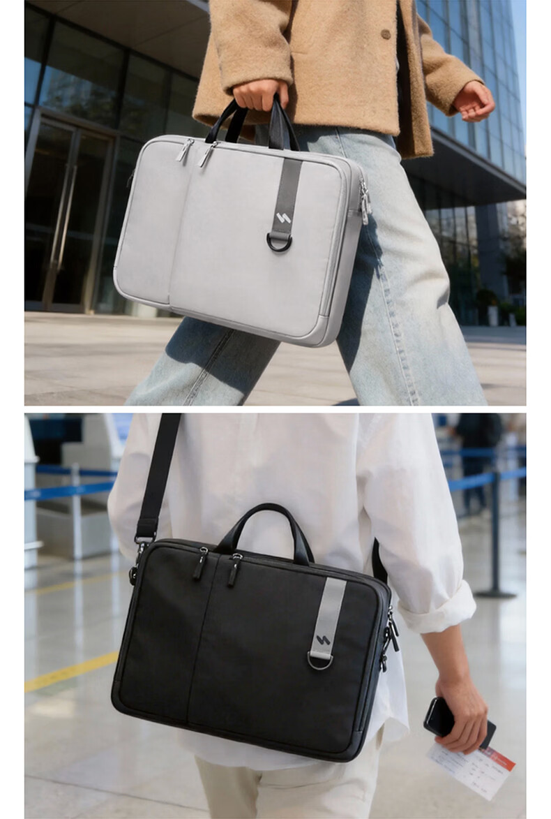 Inateck 15-inch Laptop Shoulder Bag Briefcase Water-Resistant Shockproof for Lenovo Asus Dell Black 8