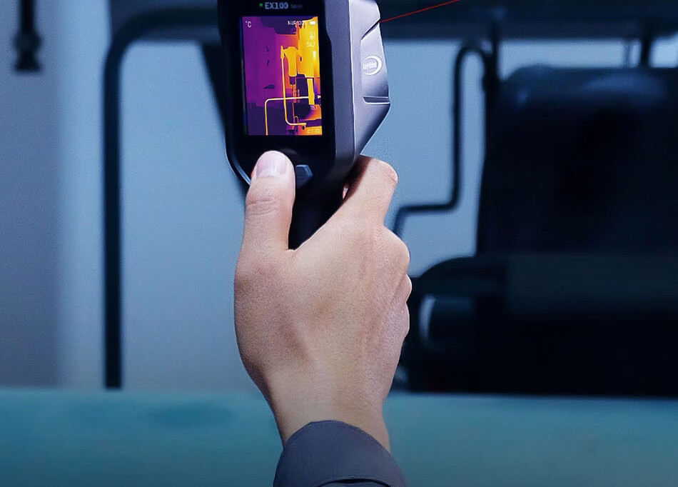 RAYTHINK Flint Infrared Thermal Imager Temperature Measuring Handheld Floor Heating Pipeline Leak Detection Precision Locator Instrument 18