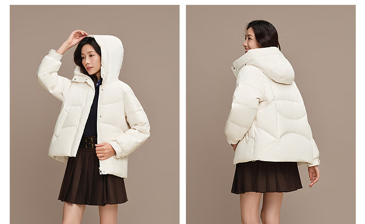 BOSIDENG Women's Winter Down Jacket Fashion Casual Thickened Hooded Coat B250245202 7