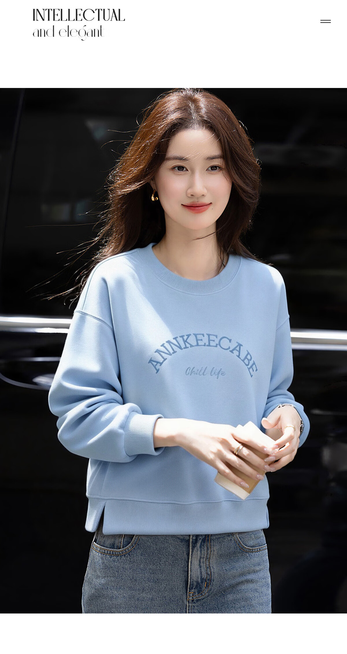 Chushen Crew Neck Printed Sweatshirt Women Lazy Style Casual Long Sleeve Top S143W1004 Light Gray XL 24