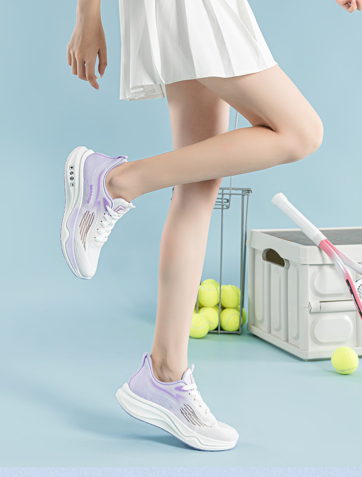 Warrior Women's Spring Summer New Mesh Lightweight Breathable Running Shoes Soft Sole Shock Absorption Sports Shoes White Pink Size 40 12