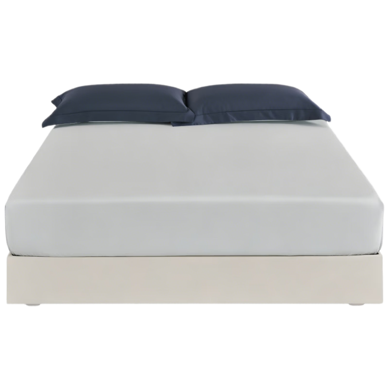 JIEBO 100-Thread Long-Staple Cotton Sateen Fitted Sheet Pure Cotton Mattress Protector 1.8m x 2m