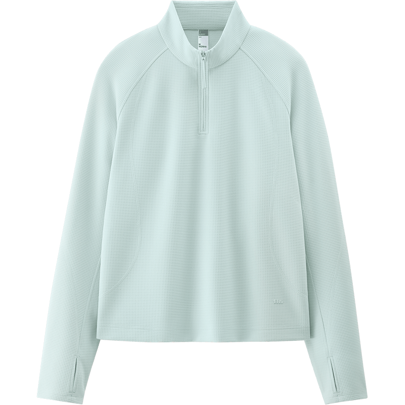 Beneunder Women's Half-Zip Quick-Dry Slim Fit Sweatshirt 26 Spring Summer New DR017 Light Cloud Blue L