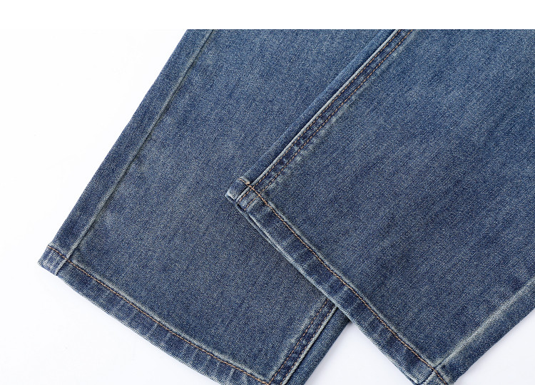Demana Straight Leg Slim Pants Spring High Waist Colorblock Embossed Frayed Letter Embroidery Skinny Women's Jeans 13