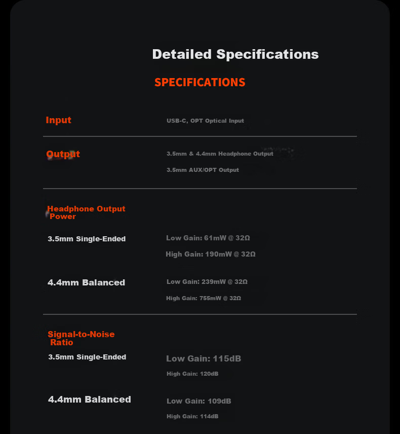 FOSI AUDIO SK02 Desktop Headphone Amplifier and DAC All-in-One High-Fidelity Portable USB Decoder SK02 Orange 24