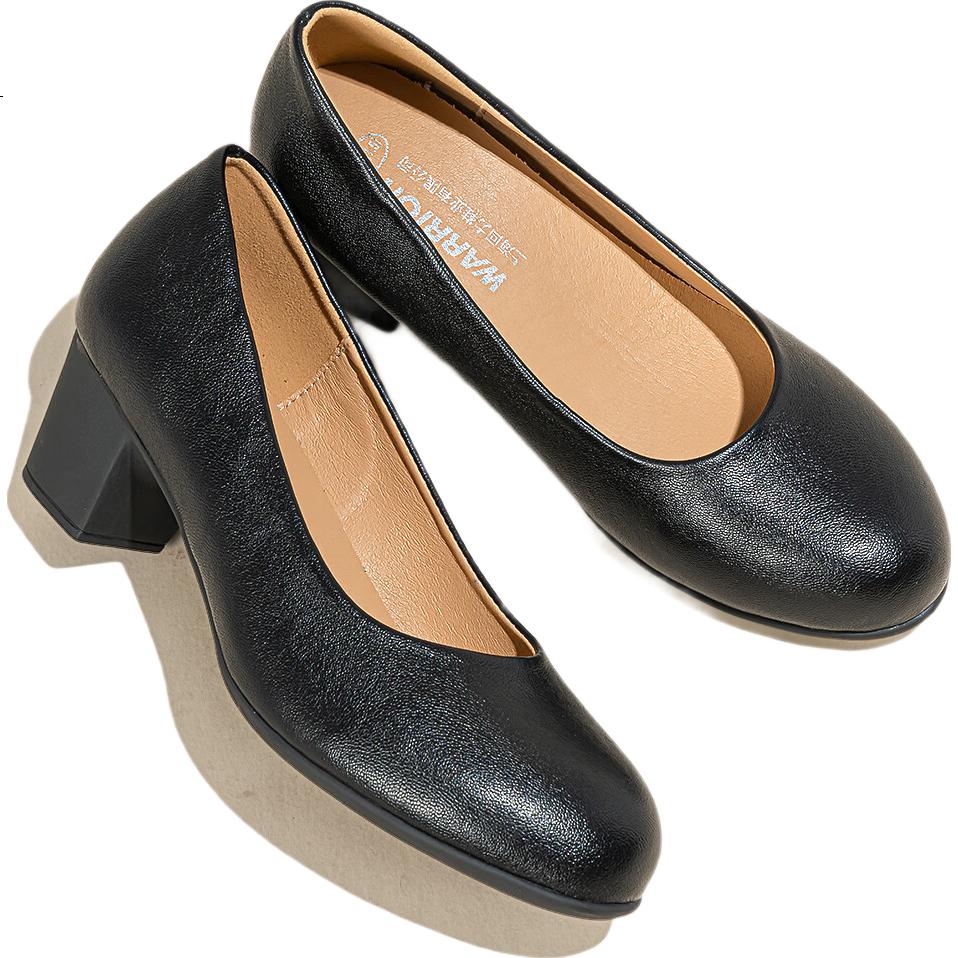 Женские туфли на низком каблуке