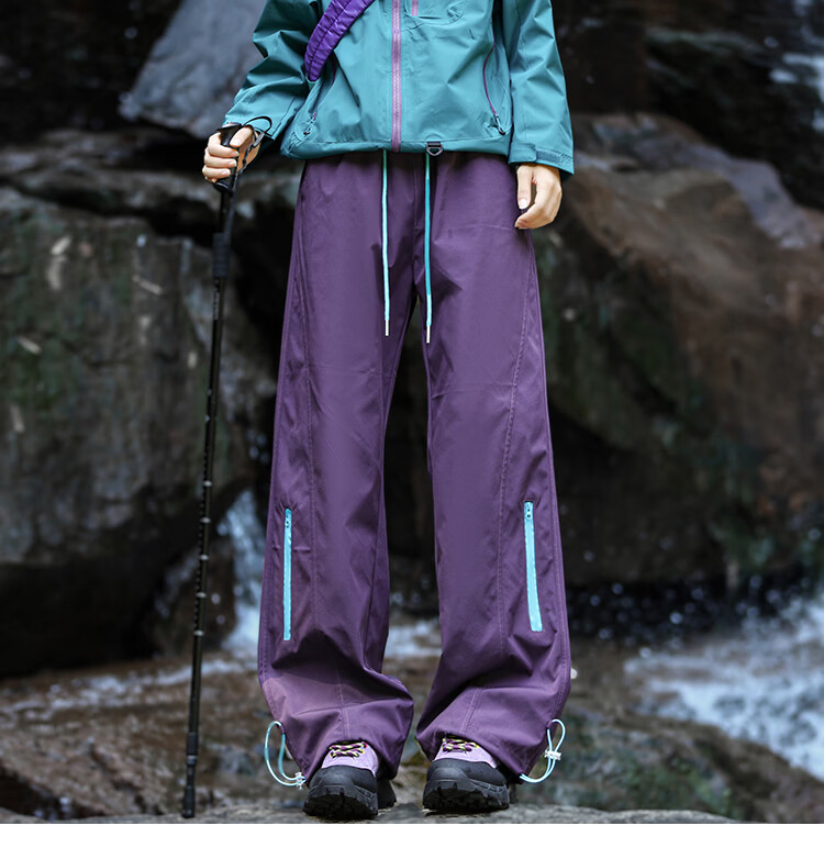 SWAMP AREA Mountain Outdoor Men's Spring Summer Functional Waterproof Lightweight Softshell Hiking Pants KS693 Black M 22