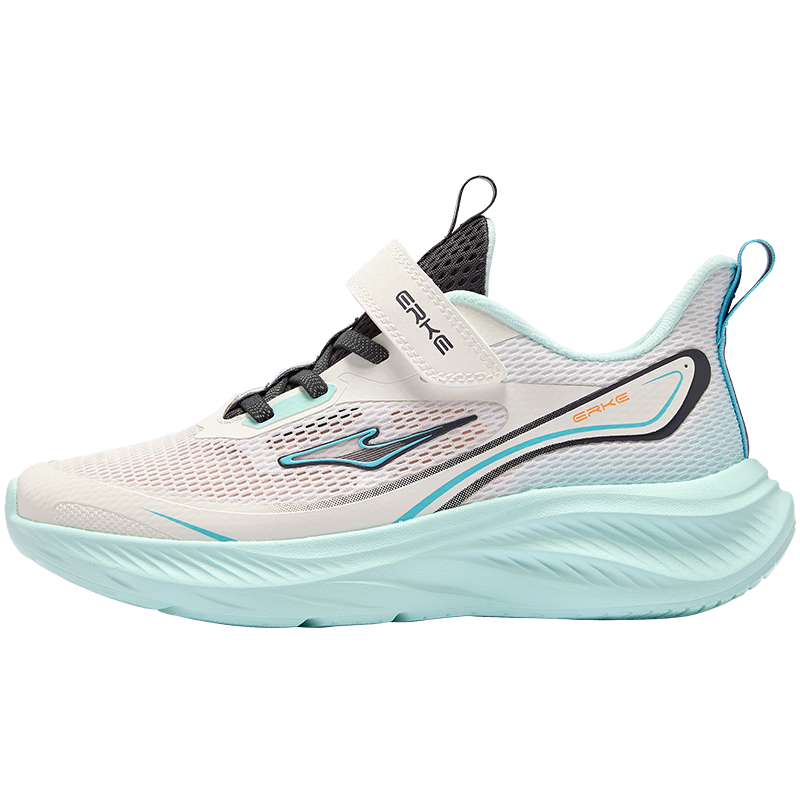 ERKE Kids Sports Shoes Boys and Girls Children's Breathable Summer Lightweight Durable Running Shoes Microcrystal White/Cool Green Size 37