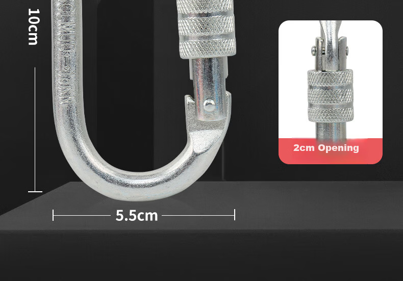 Gorm Safety Rope High Altitude Work Rope Insurance Rope Mountaineering Rescue Strap with Hook 14mm 10m RL191 9