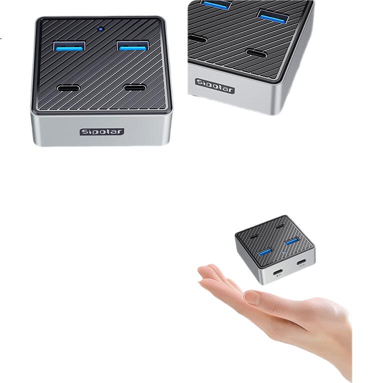 4-портовая док-станция SIPOLAR USB 3.2 Gen 2 10 Гбит/с Type-C Expansion Adapter 1м для аксессуаров ноутбука