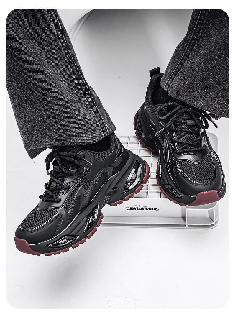 Senma Men's Summer 2026 New Breathable Mesh Sports Running Shoes Casual Versatile Height-Increasing Dad Sneakers for Men 5