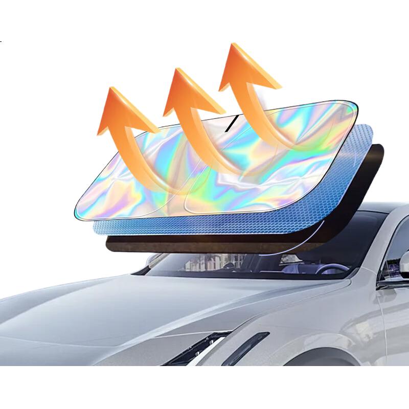 Автомобильный солнцезащитный козырек KOOLIFE, лазерная резка, утолщенный, для лобового стекла, теплоизоляция, защита от света