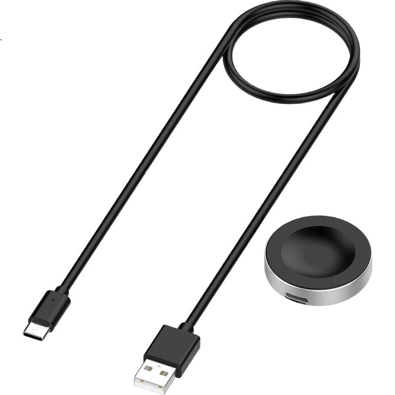 KMaxAI Магнитное беспроводное зарядное устройство для Huawei Watch 5/4/3 GT6/5/4/3/2 Fit 4/4Pro, USB-кабель для зарядки, черный