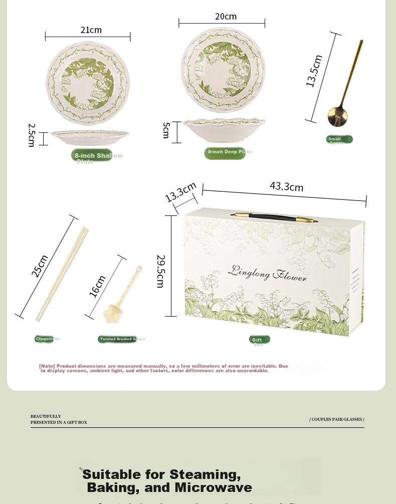 Jasen Housewarming Bowl Gift Set New Home Moving Dinnerware Set Practical Wedding Gift for Newlyweds Premium Quality 10