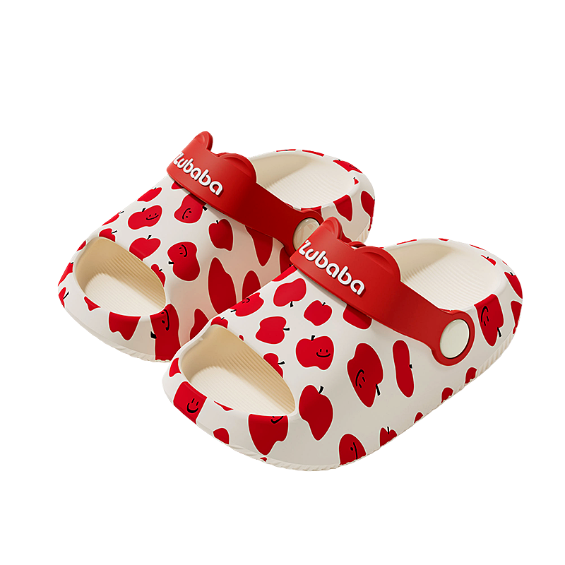 Pig Daddy Kids Clog Shoes Boys Summer Indoor Home Bath Non-Slip Girls Toddler Outdoor Sandals Red Size 17