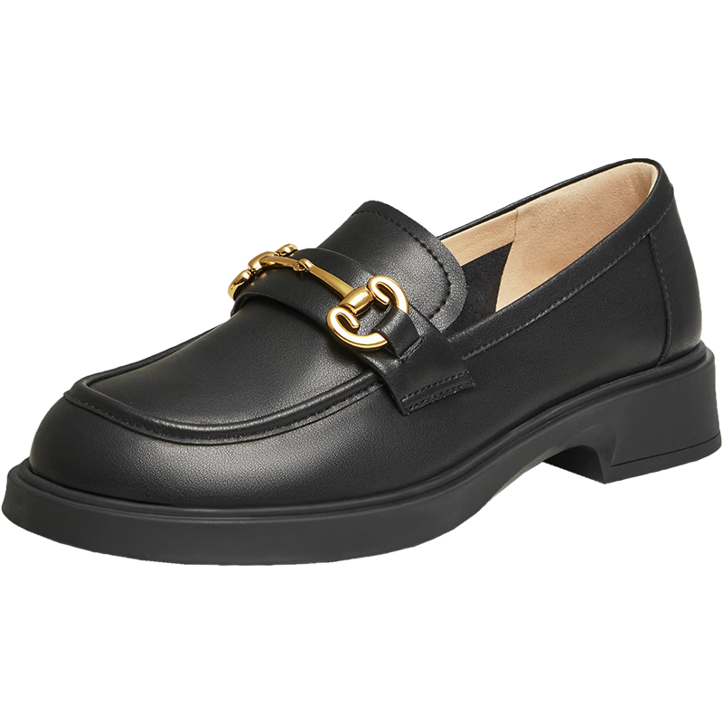 Tianmeiyi Platform Loafers Women's Single Shoes Mall Same Style Commuter Leather Shoes