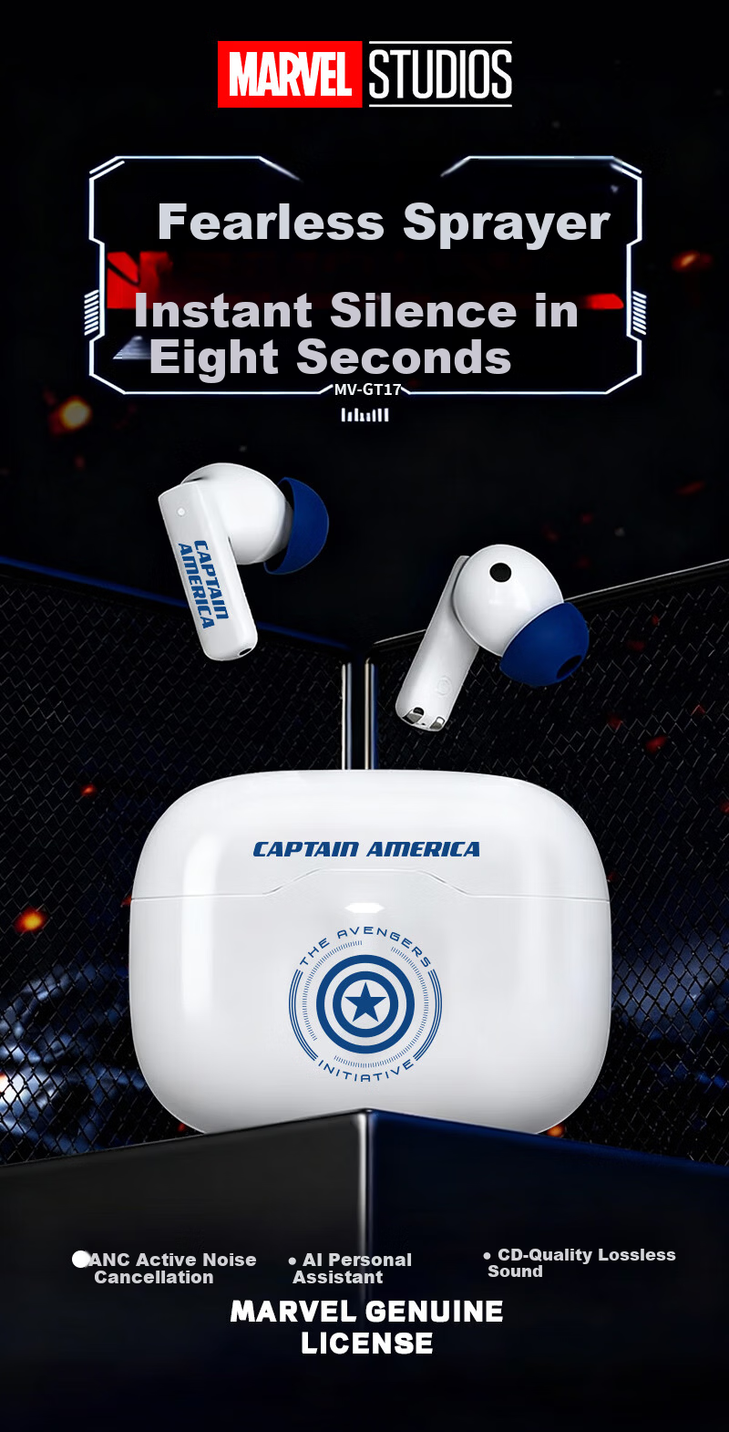 Disney Bluetooth Earphones, In-Ear ANC Noise Cancellation, ENC Call Noise Reduction, Ultra-Long Battery Life, No Sound Leakage, Birthday Gift for Men And Women, Suitable for Apple, DN20 Mickey Mouse 4